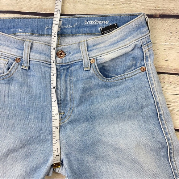7 For All Mankind Women’s Roxanne Ankle Jeans raw hem light blue wash size 26 - Picture 5 of 11